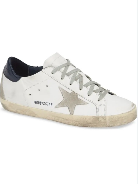 Golden Goose Shoes - Golden Goose Superstar White Leather Sneaker with Grey Star